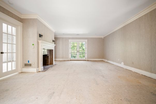 Empty room, Fireplace, Interior