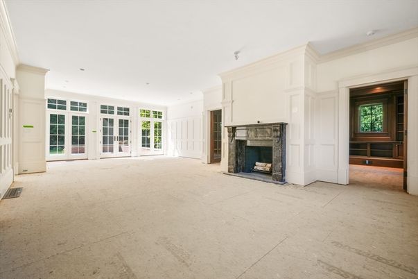 Empty room, Fireplace, Interior, Recessed Lighting