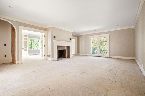 Empty room, Fireplace, Interior, Recessed Lighting