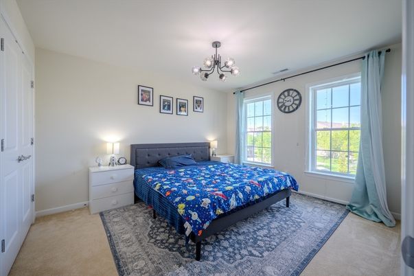 Bedroom, Chandelier, Interior