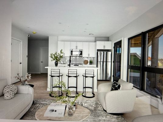 Interior, Kitchen, Living room, Recessed Lighting, Stainless Steel Appliances