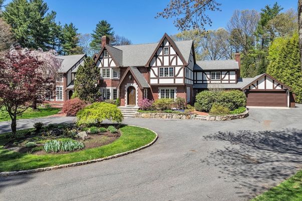 Detached Garage, Exterior, Facade, Brick Facade, Tudor Revival