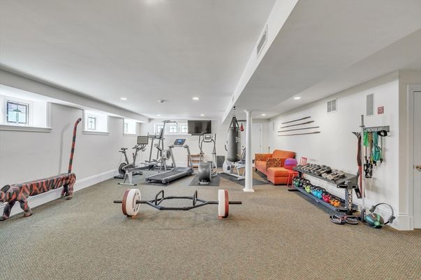 Fitness Equipment, Gym, Interior, Recessed Lighting