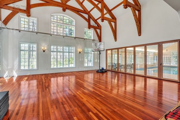 Empty room, Interior, Wooden Beams, Wood Texture Flooring