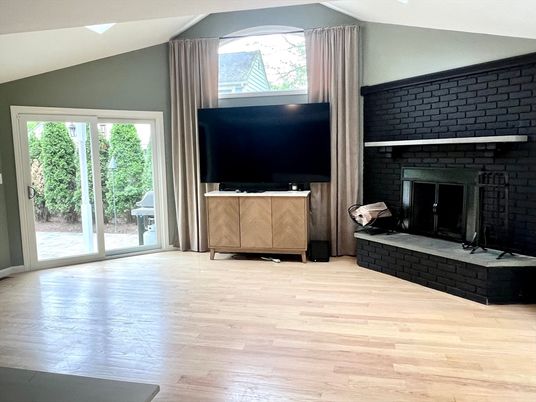 Fireplace, Interior, Wood Texture Flooring