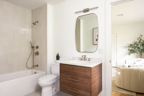 Bathroom, Interior, Wood Texture Flooring