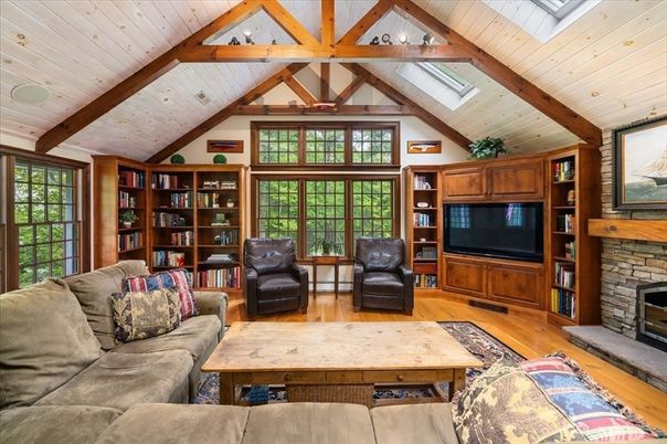 Fireplace, Interior, Living room, Wooden Beams, Wooden Ceilings, Wood Texture Flooring