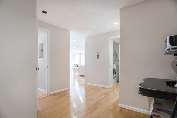 Interior, Recessed Lighting, Utility Closets, Washer, Wood Texture Flooring