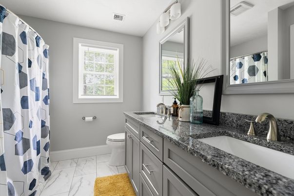 Bathroom, Dual Sink Vanities, Interior, Marble