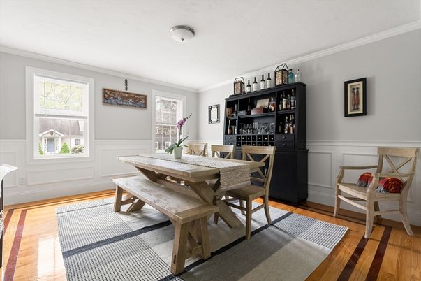 Dining room, Interior, Wood Texture Flooring