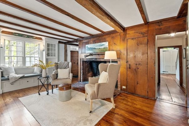 Interior, Living room, Wooden Beams, Wood Texture Flooring, Wooden Walls