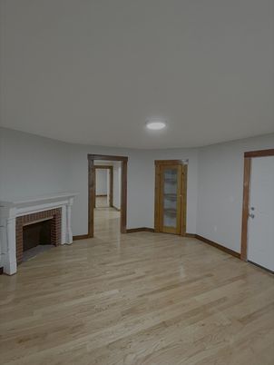 Empty room, Fireplace, Interior, Wood Texture Flooring