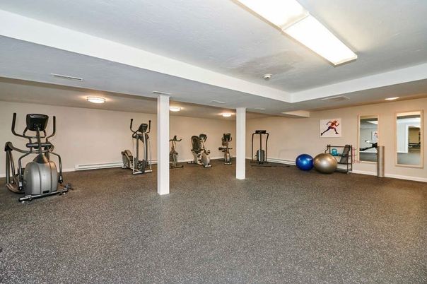 Fitness Equipment, Gym, Interior, Recessed Lighting