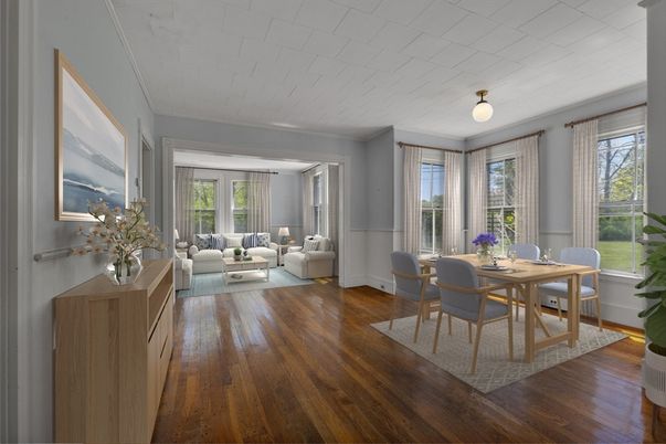 Dining room, Interior, Living room, Wood Texture Flooring