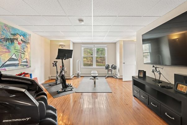 Fitness Equipment, Interior, Wood Texture Flooring