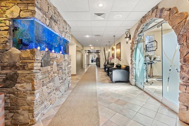 Interior, Recessed Lighting, Stone Walls