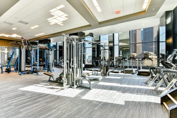 Fitness Equipment, Gym, Interior, Recessed Lighting