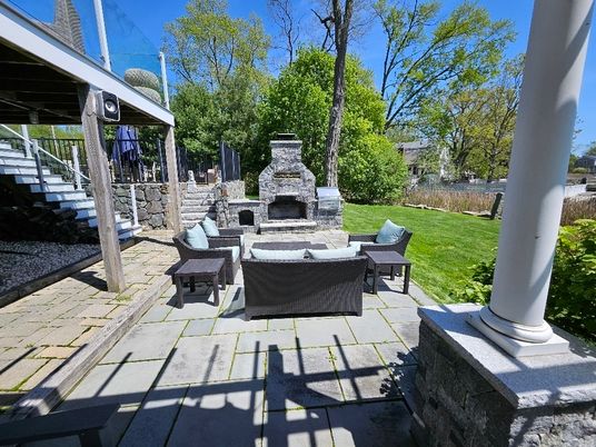 Backyard, Exterior, Fireplace