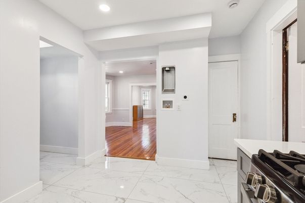 Interior, Marble, Recessed Lighting, Wood Texture Flooring