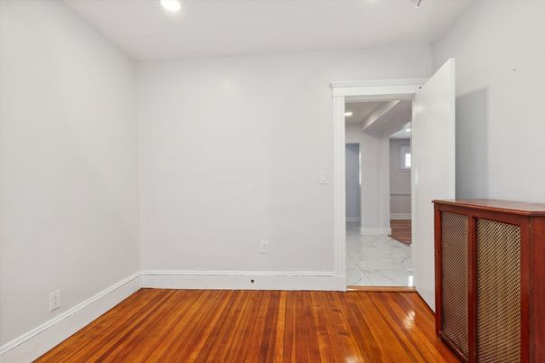 Empty room, Interior, Marble, Recessed Lighting, Wood Texture Flooring