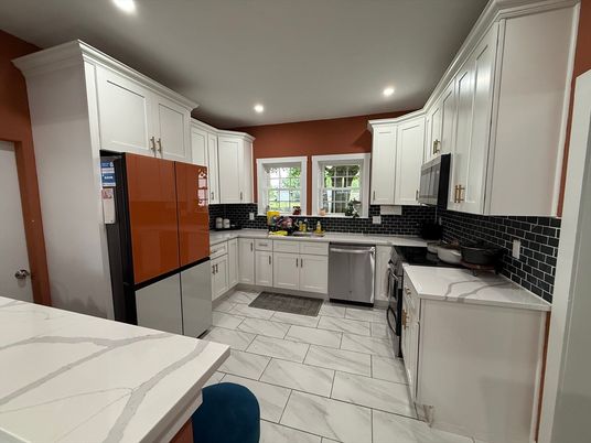 Interior, Kitchen, Marble, Recessed Lighting