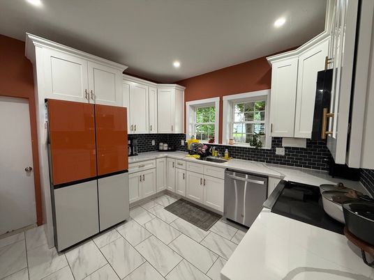 Interior, Kitchen, Marble, Recessed Lighting