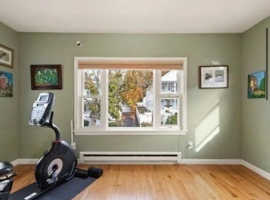 Fitness Equipment, Interior, Wood Texture Flooring