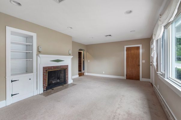 Empty room, Fireplace, Interior, Recessed Lighting