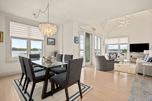 Chandelier, Dining room, Interior, Living room, Water, Wood Texture Flooring
