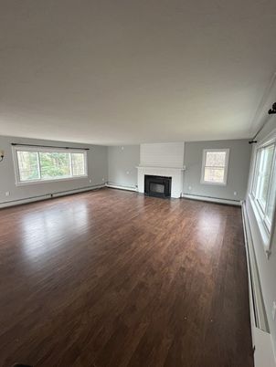 Empty room, Fireplace, Interior, Wood Texture Flooring