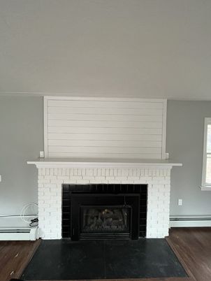 Fireplace, Interior, Wood Texture Flooring