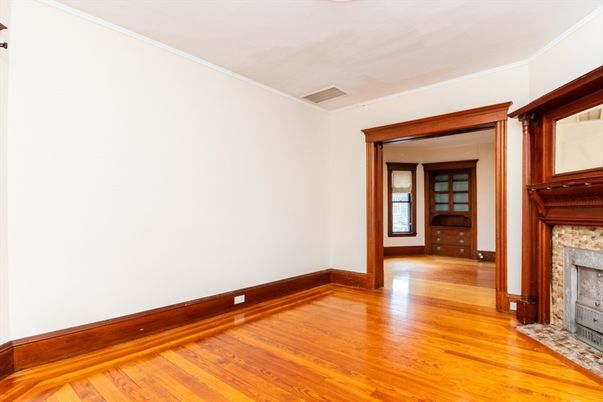 Empty room, Fireplace, Interior, Wood Texture Flooring