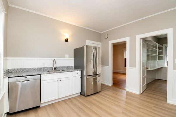 Interior, Kitchen, Wood Texture Flooring