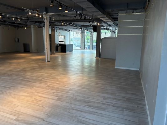 Empty room, Interior, Pendant Lights, Wood Texture Flooring