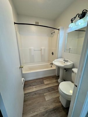 Bathroom, Interior, Wood Texture Flooring