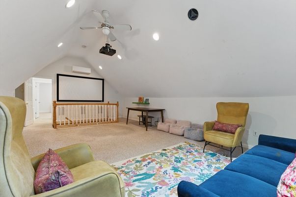 Interior, Projection Screen, Recessed Lighting, Theatre Room