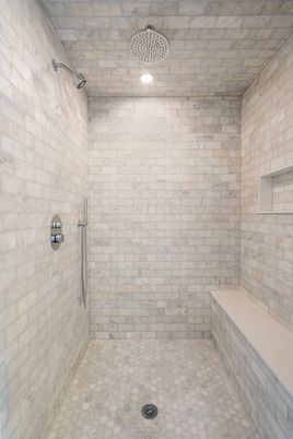Bathroom, Interior, Recessed Lighting, Stone Walls