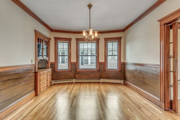 Chandelier, Empty room, Interior, Wood Texture Flooring