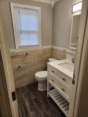 Bathroom, Interior, Wood Texture Flooring