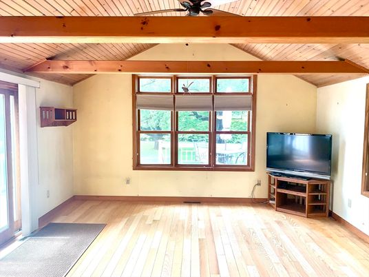 Empty room, Interior, Wooden Beams, Wooden Ceilings, Wood Texture Flooring