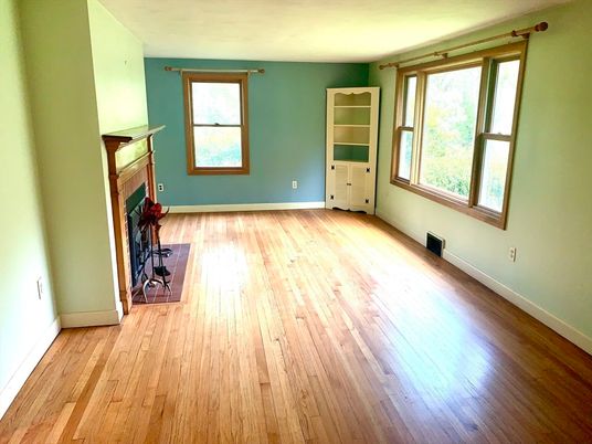Empty room, Fireplace, Interior, Wood Texture Flooring