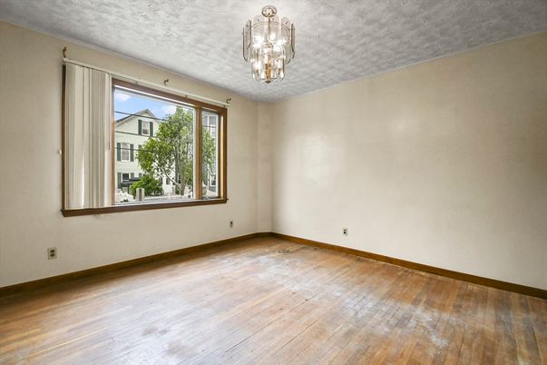 Chandelier, Empty room, Interior, Wood Texture Flooring