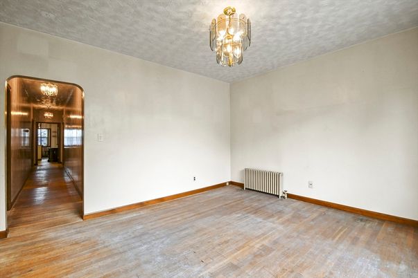 Chandelier, Empty room, Interior, Wood Texture Flooring