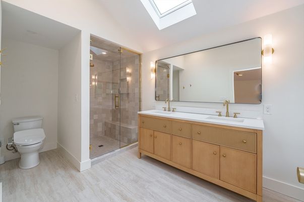 Bathroom, Dual Sink Vanities, Glass Shower, Interior