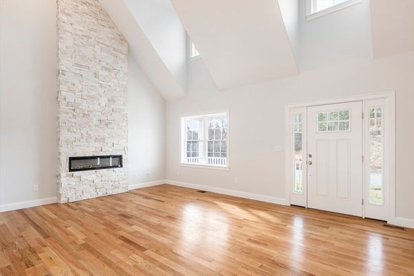 Empty room, Fireplace, Interior, Wood Texture Flooring
