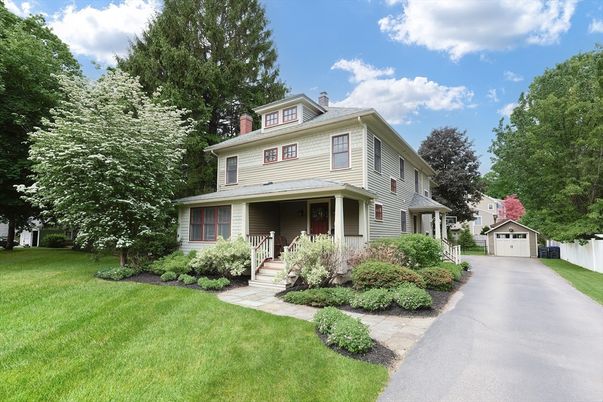 Backyard, Detached Garage, Exterior, Facade, American Foursquare