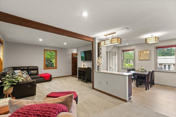 Dining room, Interior, Living room, Recessed Lighting