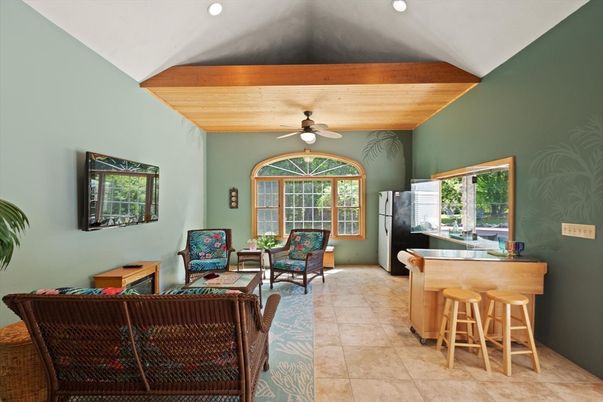 Interior, Living room, Recessed Lighting, Wooden Ceilings