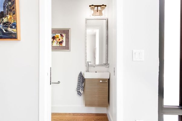 Bathroom, Interior, Wood Texture Flooring