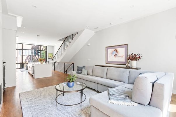 Interior, Kitchen, Living room, Pendant Lights, Recessed Lighting, Wood Texture Flooring